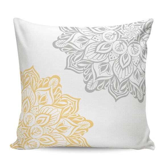 CaliTime decorative mandala throw pillow cover NWOT 18" x 18" - Picture 3 of 4